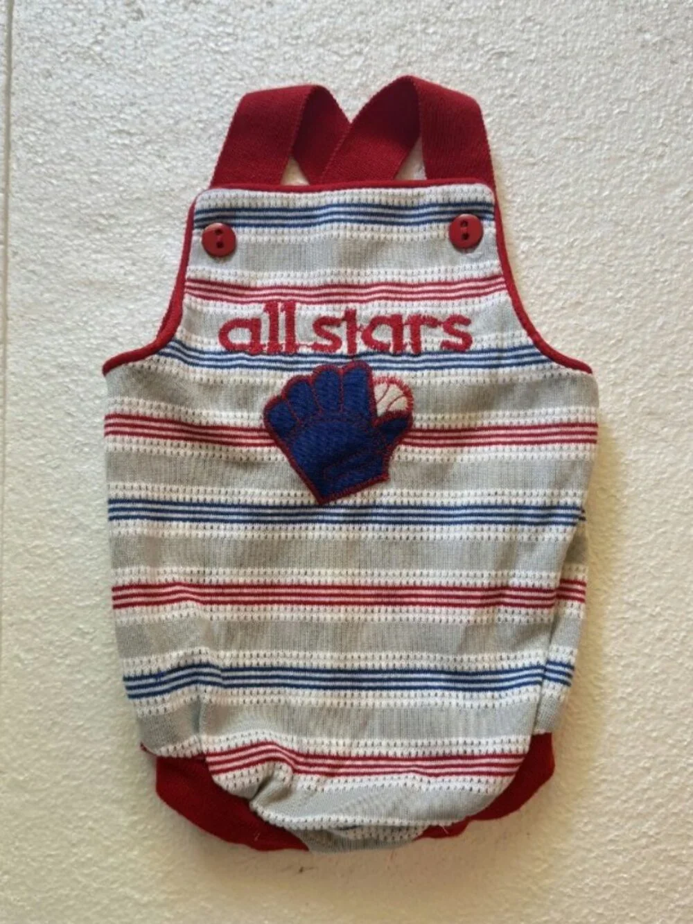 Vintage Healthtex Baseball Bubble Romper 6 Months